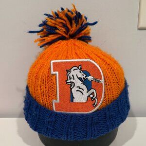 Vintage Denver Broncos Beanie Orange Blue